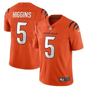 Mens Youths Kids Womens 5 Tee Higgins Orange Vapor  Stitched Jersey